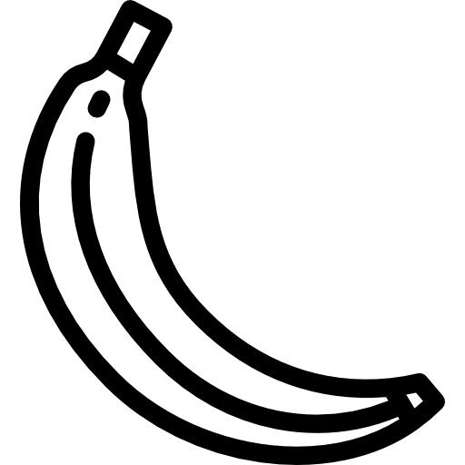 banaan Detailed Rounded Lineal icoon
