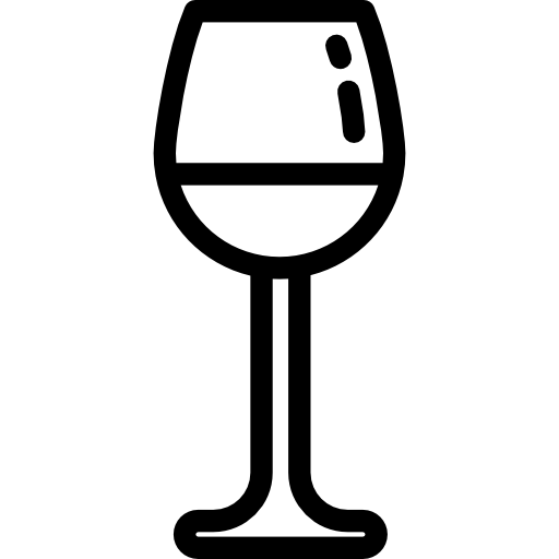 copa de vino Detailed Rounded Lineal icono