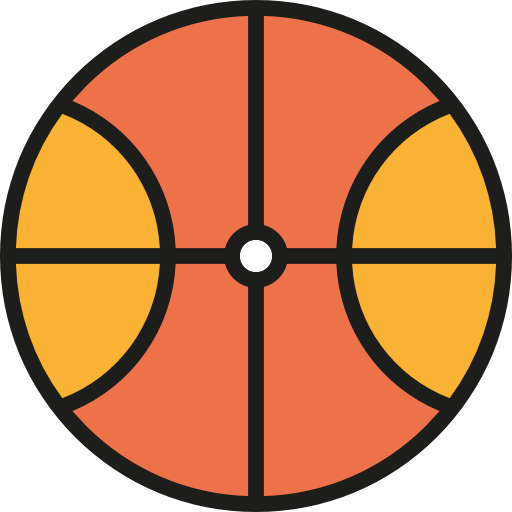 バスケットボール Detailed Straight Lineal color icon