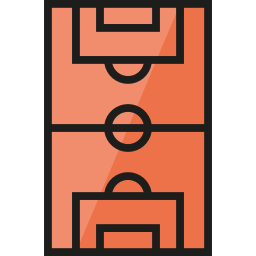 Soccer field Detailed Straight Lineal color icon