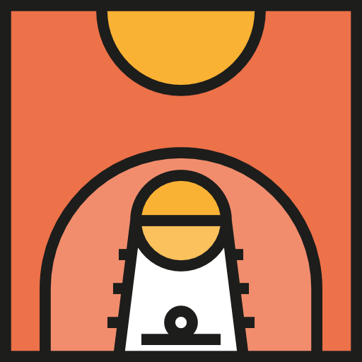 Basketball Detailed Straight Lineal color icon