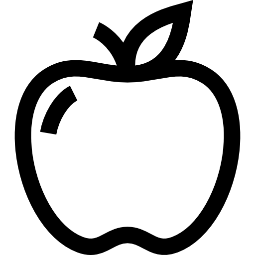 maçã Basic Straight Lineal Ícone