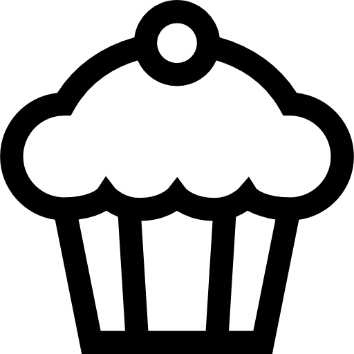 cupcake Basic Straight Lineal icona
