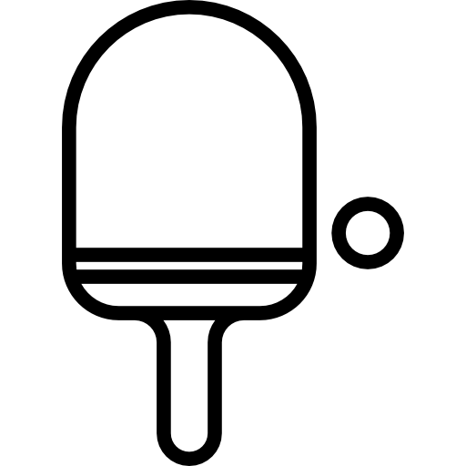 Ping pong Detailed Straight Lineal icon