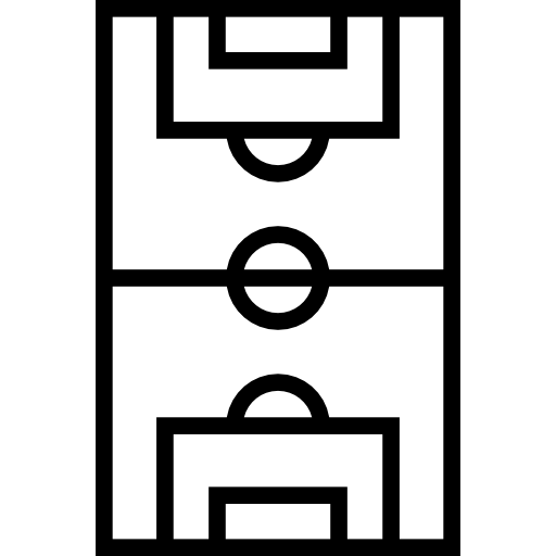 サッカー競技場 Detailed Straight Lineal icon