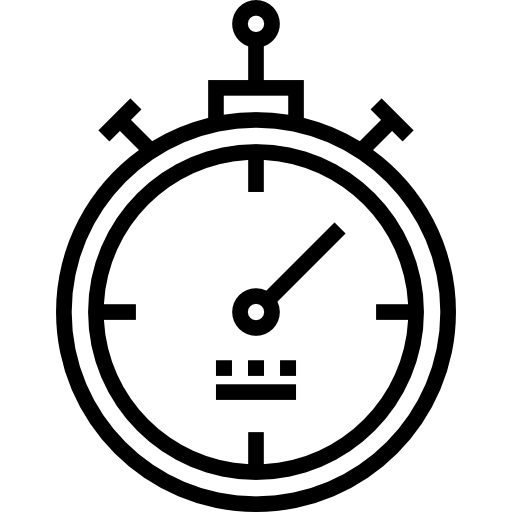chronometr Detailed Straight Lineal ikona