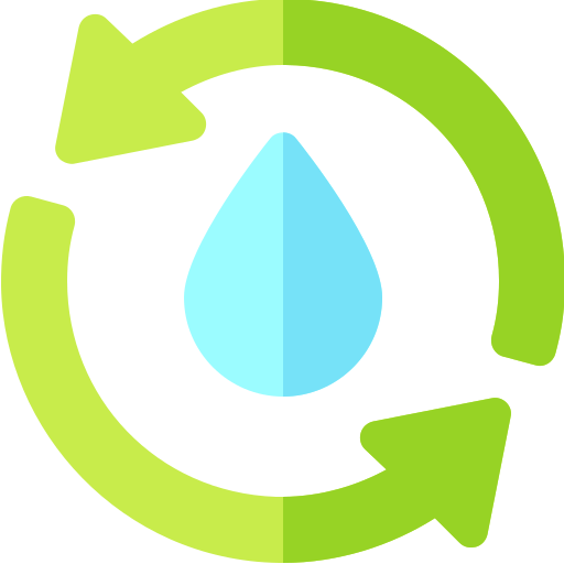 oszczędzaj wodę Basic Rounded Flat ikona