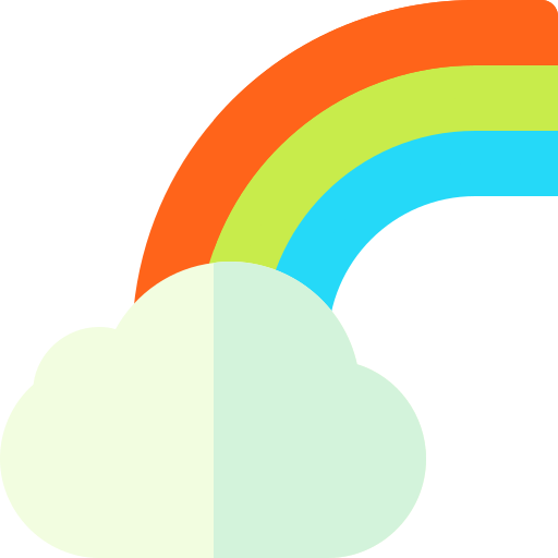 Arco iris Basic Rounded Flat icono
