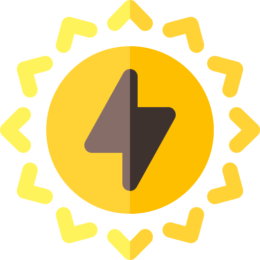 Solar energy Basic Rounded Flat icon