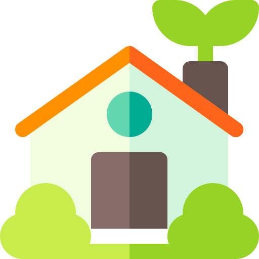 Eco home Basic Rounded Flat icon