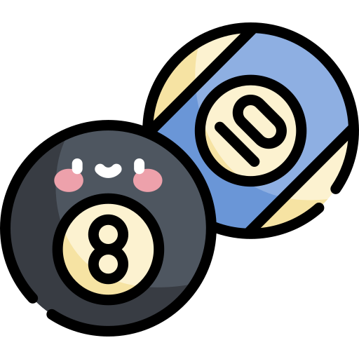 Snooker Kawaii Lineal color icono
