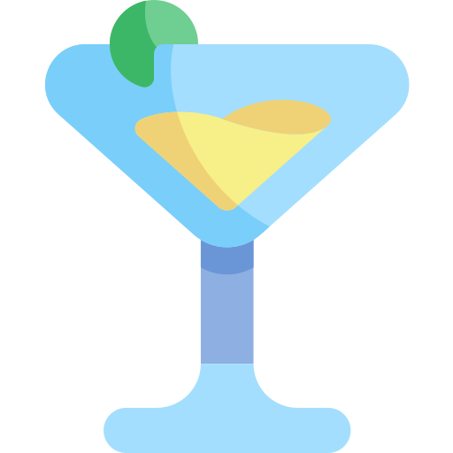 cocktail Kawaii Flat Icône