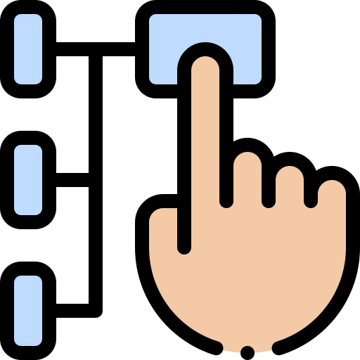 Sitemap Detailed Rounded Lineal color icon