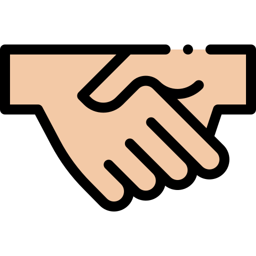Handshake Detailed Rounded Lineal color icon