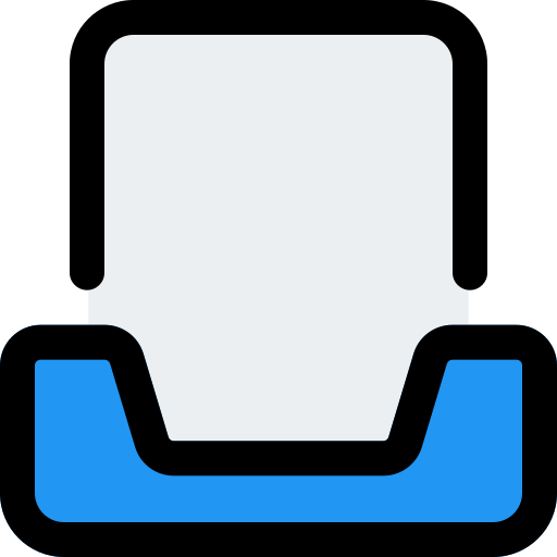 Bandeja de entrada Pixel Perfect Lineal Color icono