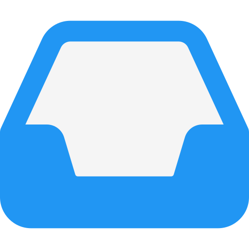 Bandeja de entrada Pixel Perfect Flat icono