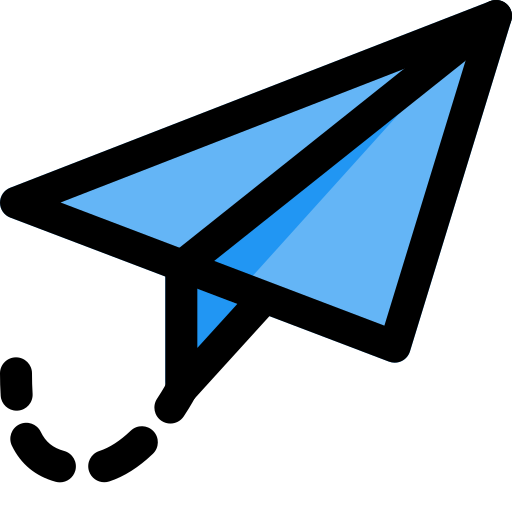 Avião de papel Pixel Perfect Lineal Color Ícone