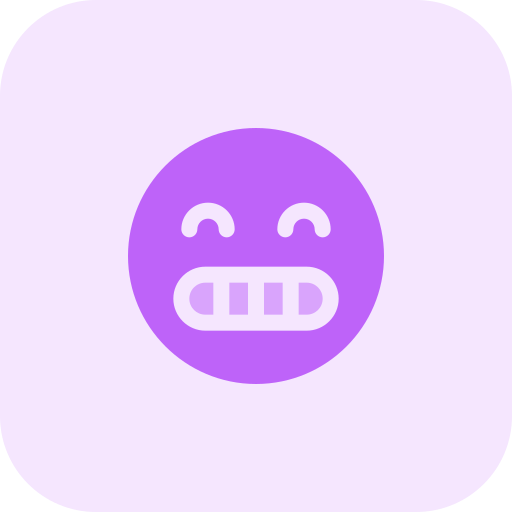 Grinning Pixel Perfect Tritone icon