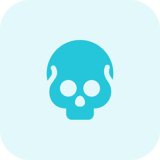 Cráneo Pixel Perfect Tritone icono