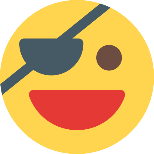 piraat Pixel Perfect Flat icoon