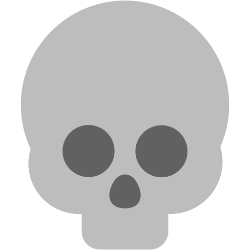Cráneo Pixel Perfect Flat icono