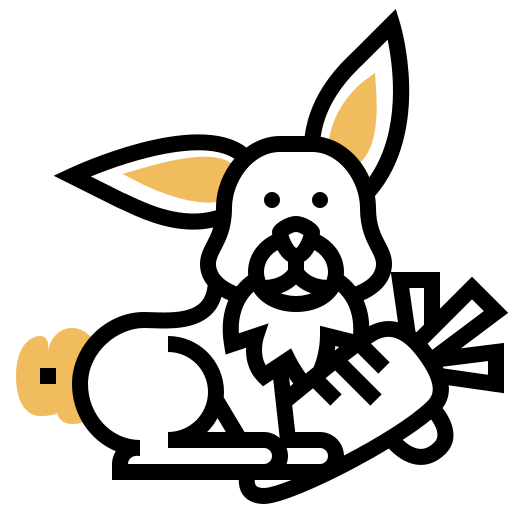 うさぎ Meticulous Yellow shadow icon