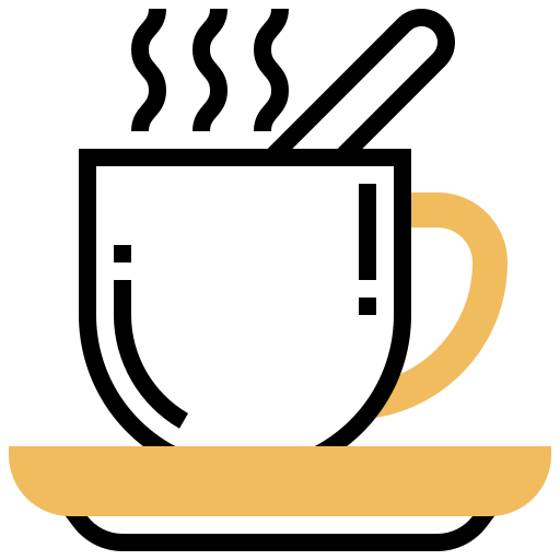 커피 컵 Meticulous Yellow shadow icon
