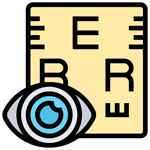 시력 검사 Meticulous Lineal Color icon