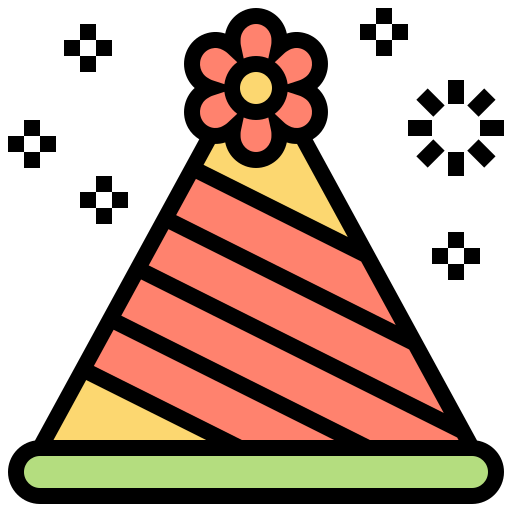 sombrero de fiesta Meticulous Lineal Color icono