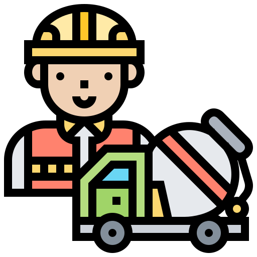 Concrete mixer Meticulous Lineal Color icon