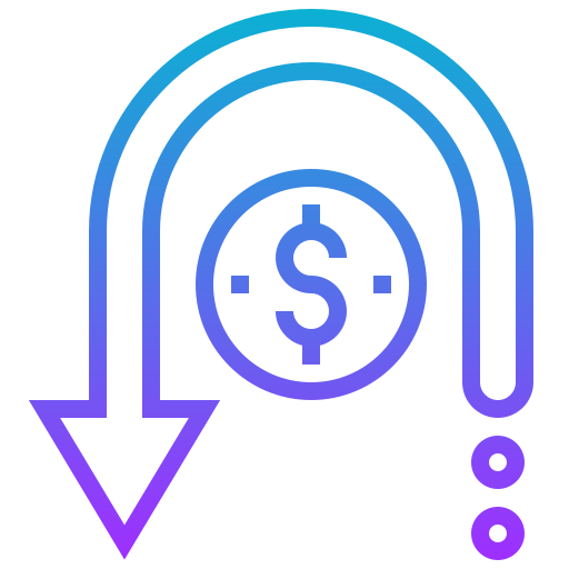 Chargeback Meticulous Gradient icon