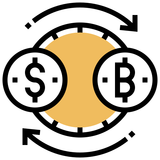 criptomoneda Meticulous Yellow shadow icono