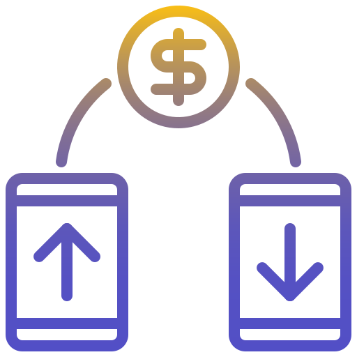 Money transfer Toempong Gradient icon