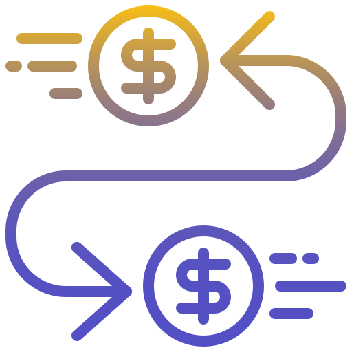Cambio de dinero Toempong Gradient icono