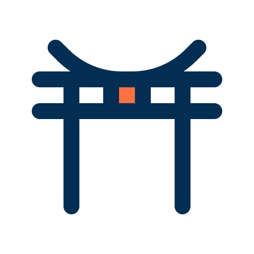 torii-poort bqlqn Lineal Color icoon
