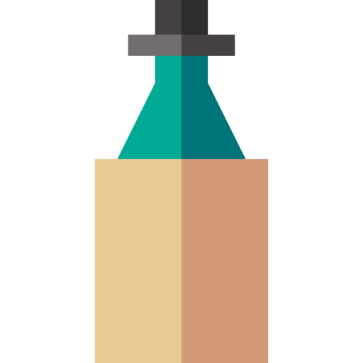 Bottle Basic Straight Flat icon