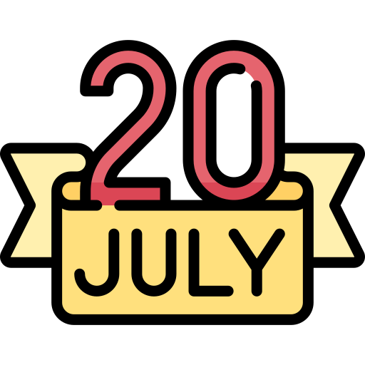 20 de julio Special Lineal color icono
