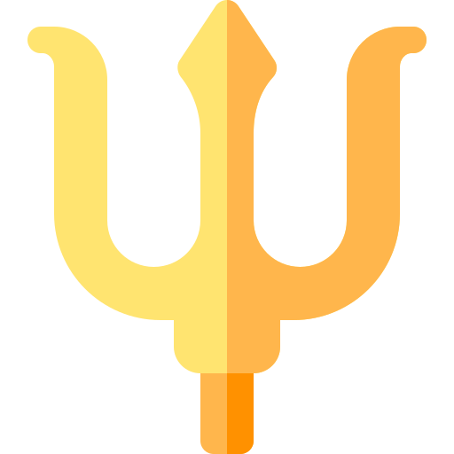 Tridente Basic Rounded Flat icono