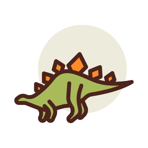 stegosauro Darius Dan Lineal Color icona