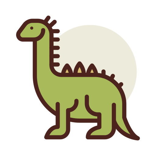 Diplodocus Darius Dan Lineal Color icono