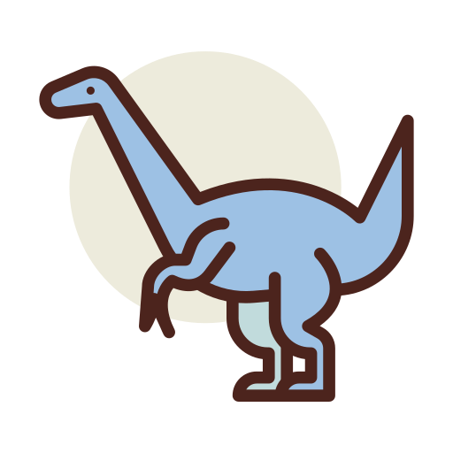 dinosaurus Darius Dan Lineal Color icoon