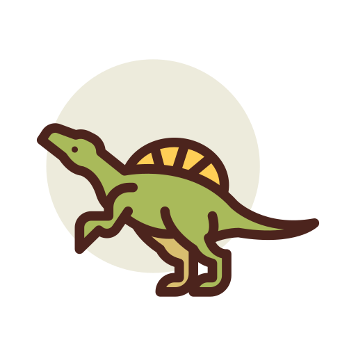 dinosaurus Darius Dan Lineal Color icoon
