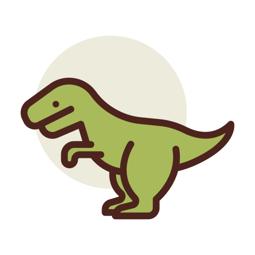 Tyrannosaurus rex Darius Dan Lineal Color icono