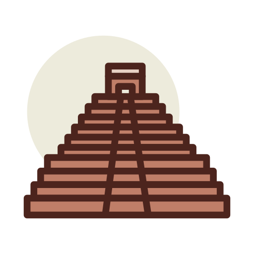 piramida majów Darius Dan Lineal Color ikona