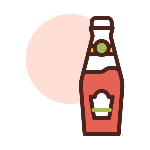 Ketchup Darius Dan Lineal Color icono