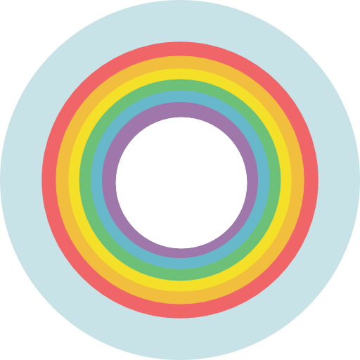 Rainbow Roundicons Circle flat icon