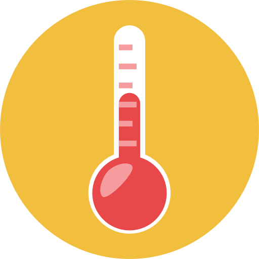 thermometer Roundicons Circle flat icon