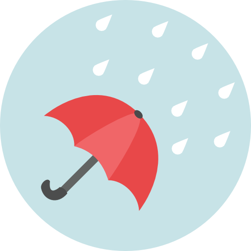 雨 Roundicons Circle flat icon