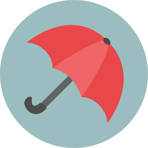 Umbrella Roundicons Circle flat icon