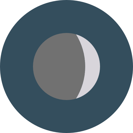 Moon Roundicons Circle flat icon